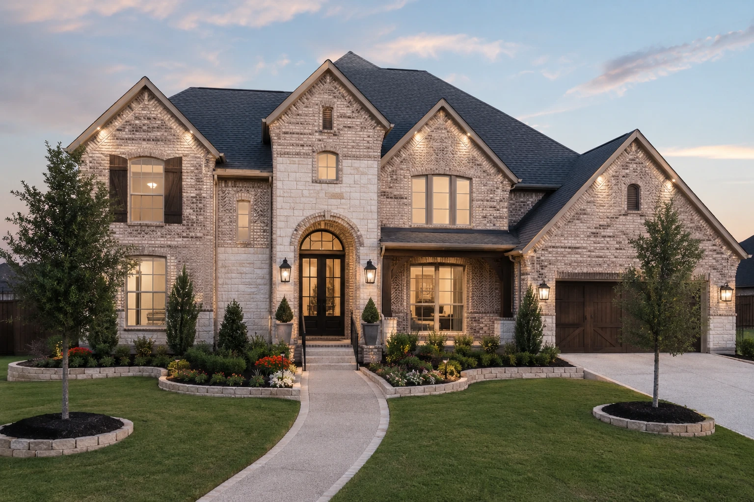Texas brick and stone family home