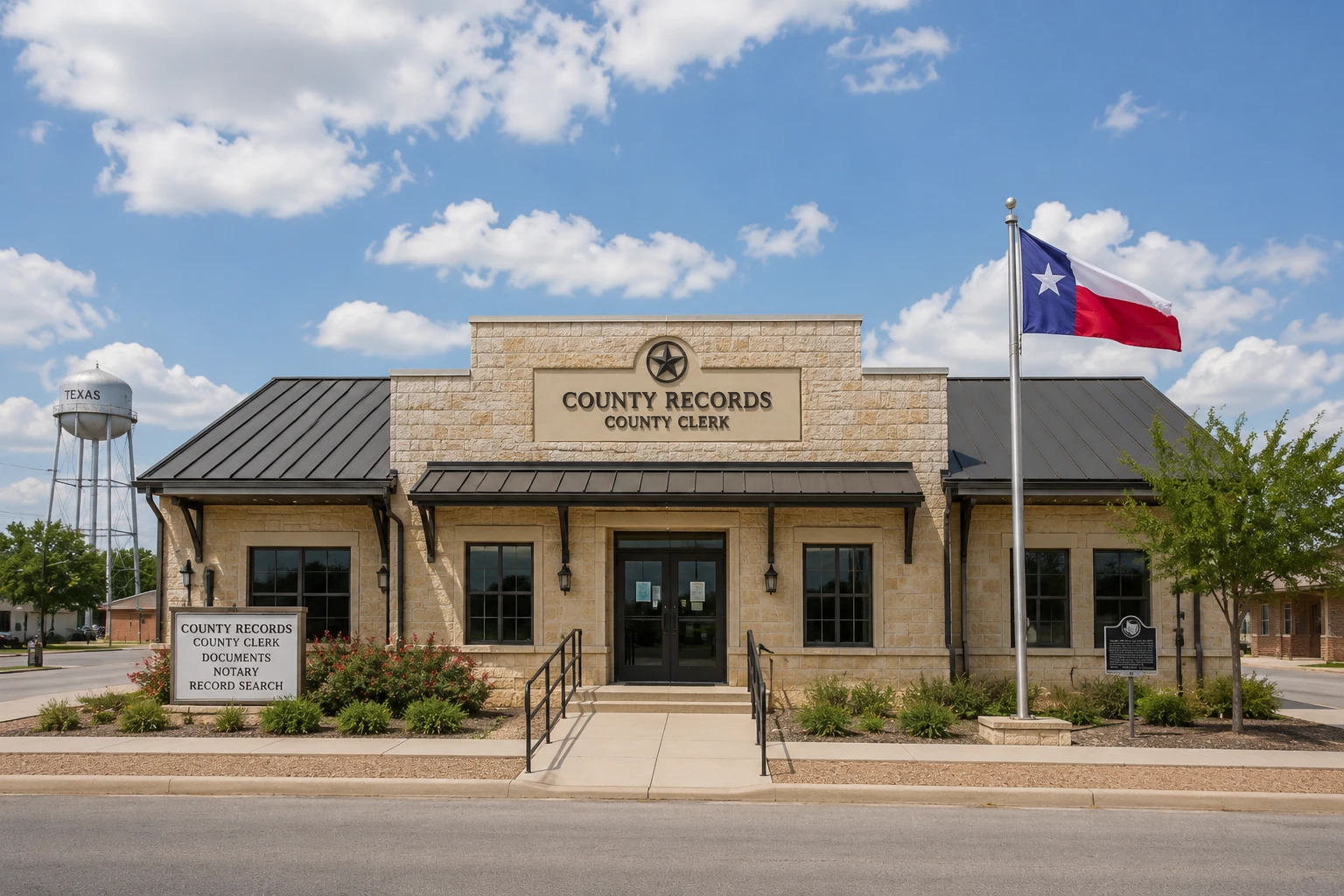 Texas county records and county clerk building